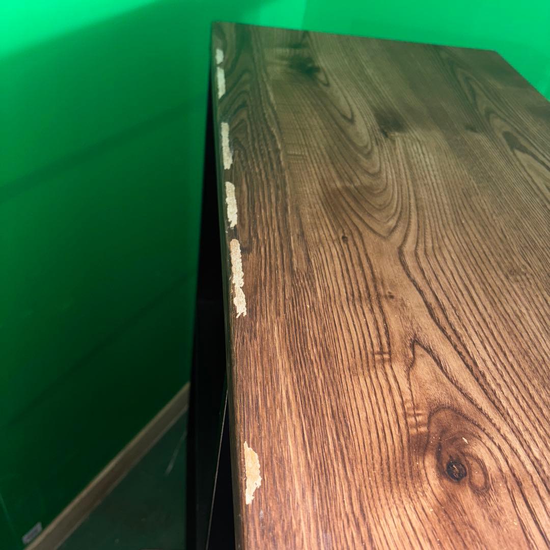 大型オープンラック 黒と木目調