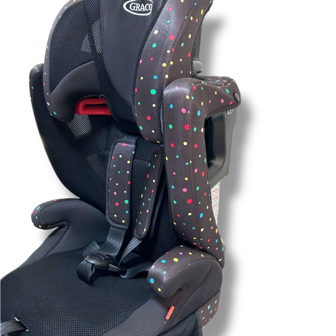 【ほぼ未使用】GRACO ジュニアシート Air Pop カラフルドット