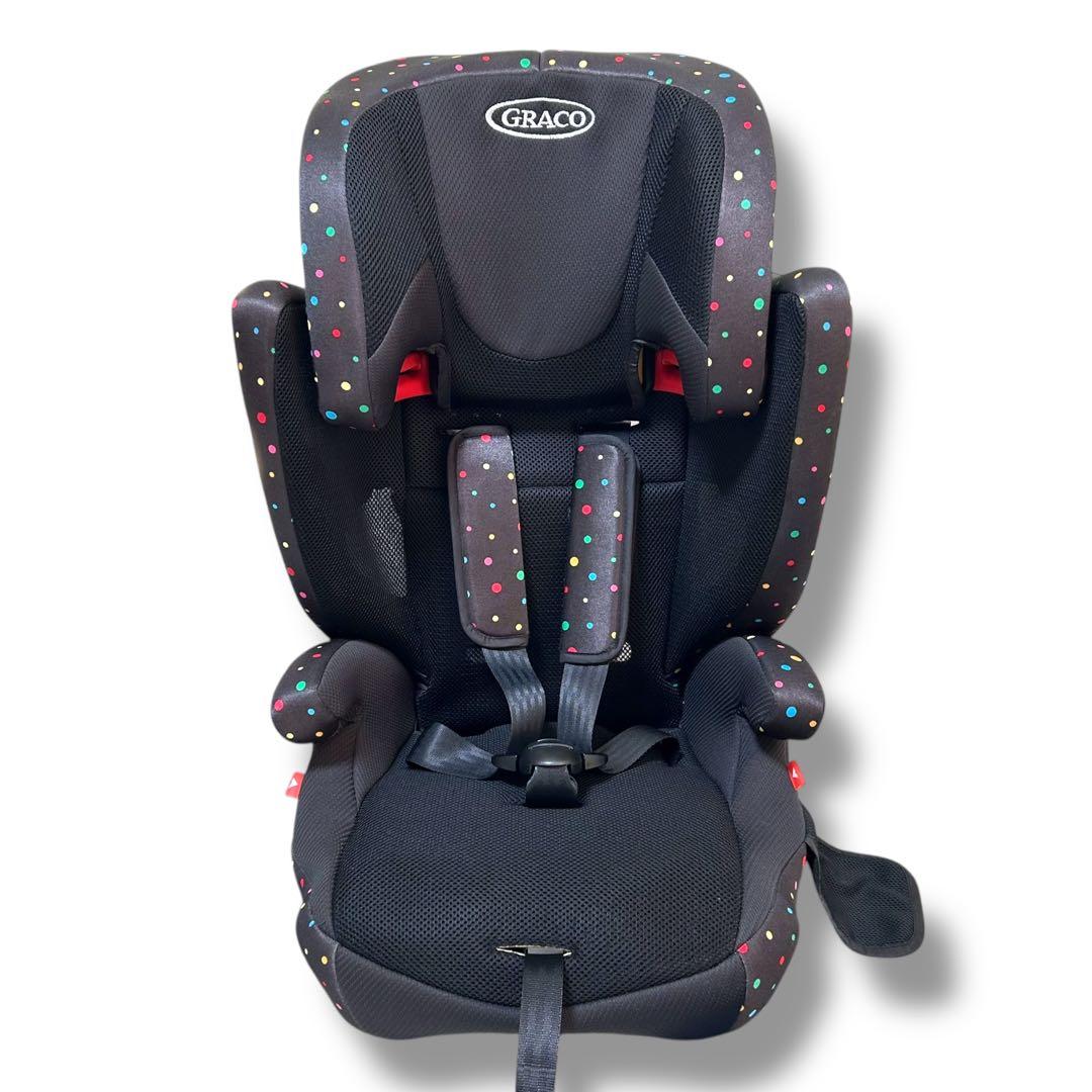 【ほぼ未使用】GRACO ジュニアシート Air Pop カラフルドット