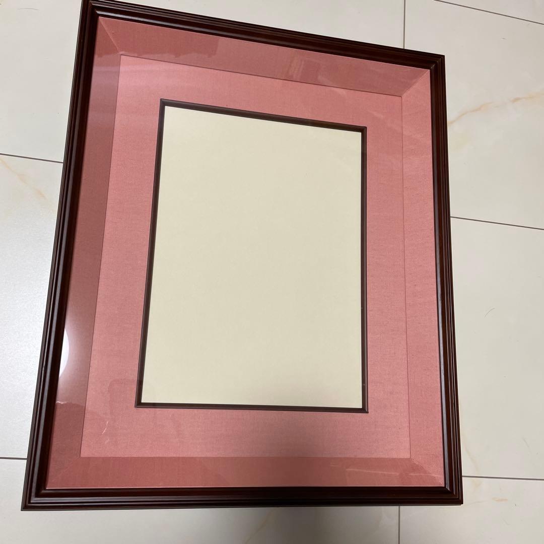 社中展　作品展に‼️ ブラウン木製フレーム 書道　絵手紙　幅5㎝　新品　未使用品