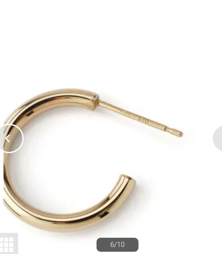 【シエナロゼ】パイプハーフフープピアス[M]