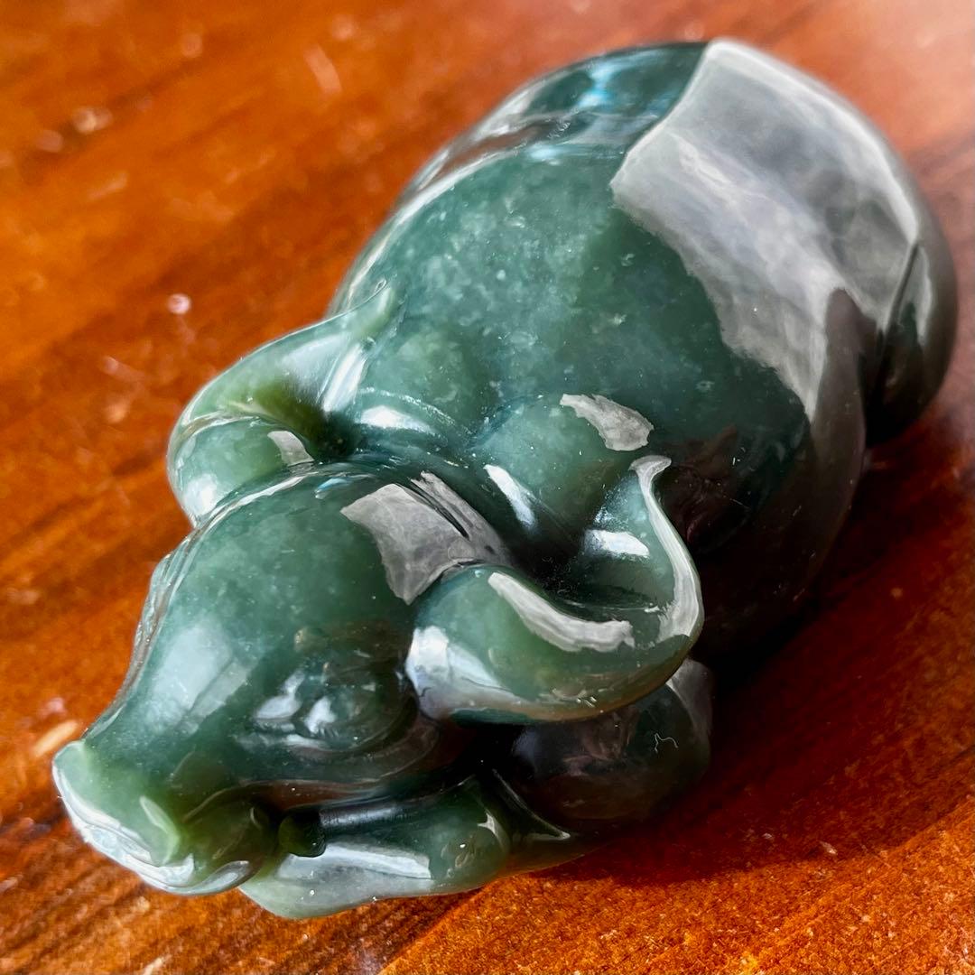 和田玉 ろうかん 青玉 藍青 古翡翠 彫刻 ネフライト 軟玉 アンティーク 希少