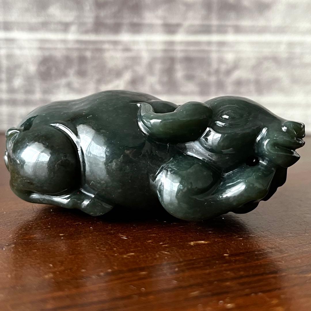 和田玉 ろうかん 青玉 藍青 古翡翠 彫刻 ネフライト 軟玉 アンティーク 希少