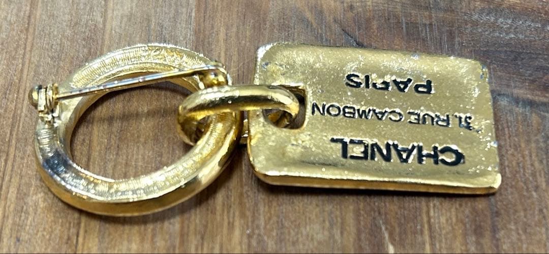 CHANEL 1133刻 カンボン プレート スイング ブローチ　　鑑定済み