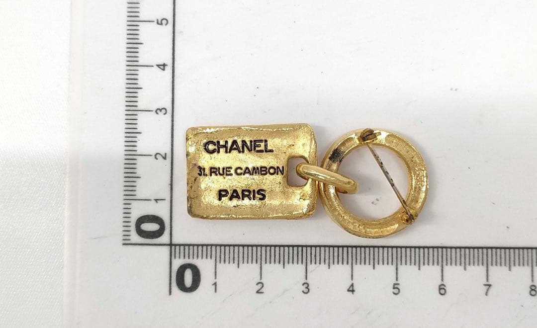 CHANEL 1133刻 カンボン プレート スイング ブローチ　　鑑定済み