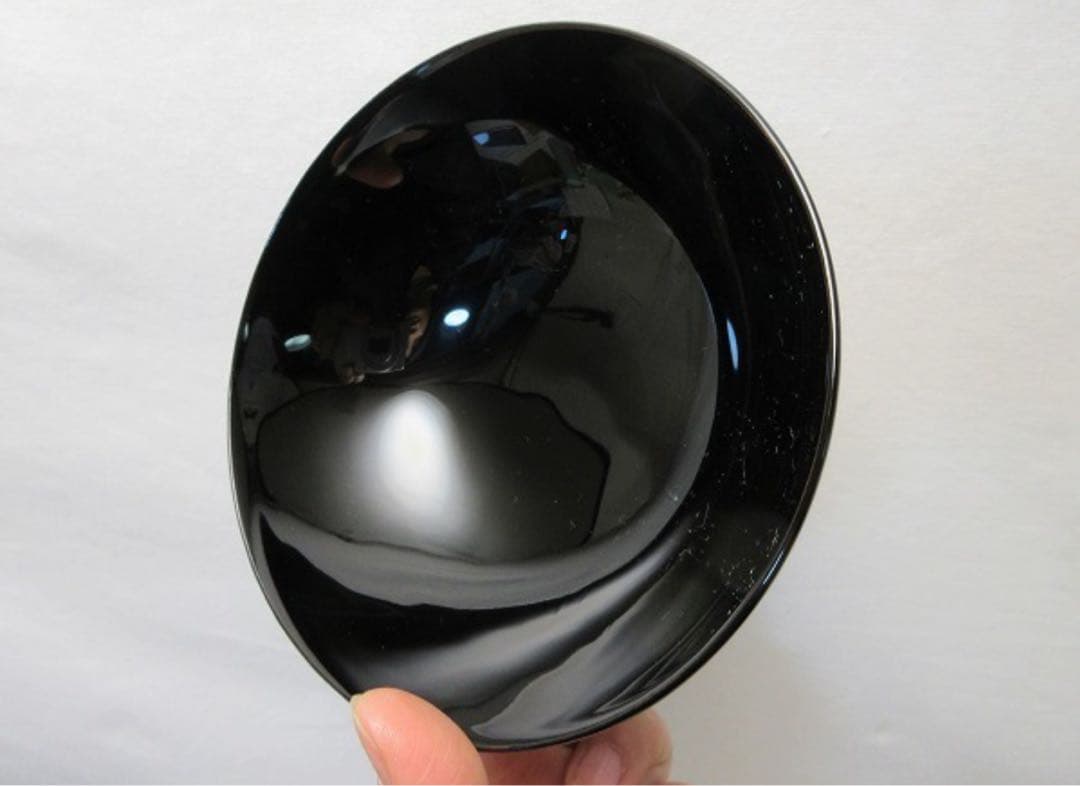 未使用 懐石道具 源伸堂 本漆手塗 天然木製 黒塗 花蒔絵 吸物椀5客 栞 共箱