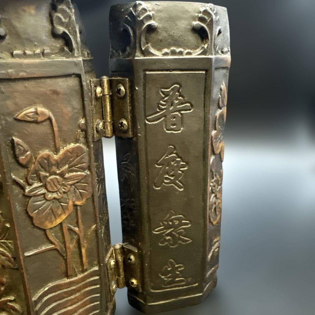 古董 置物 中国 仏像 三面仏像 彫刻