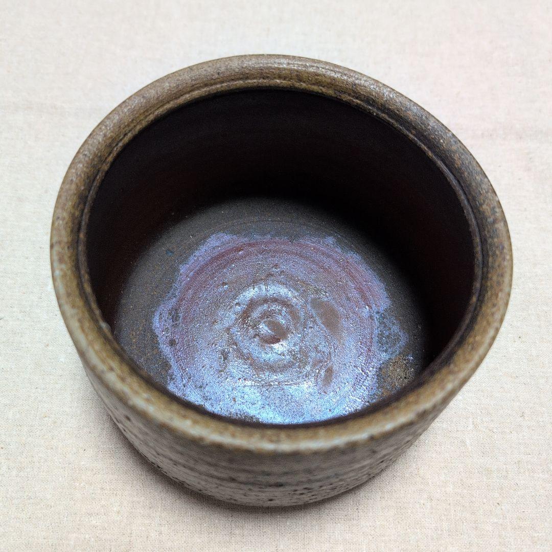 茶道具　建水　備前焼　陶峰造　陶印「カ」共箱入