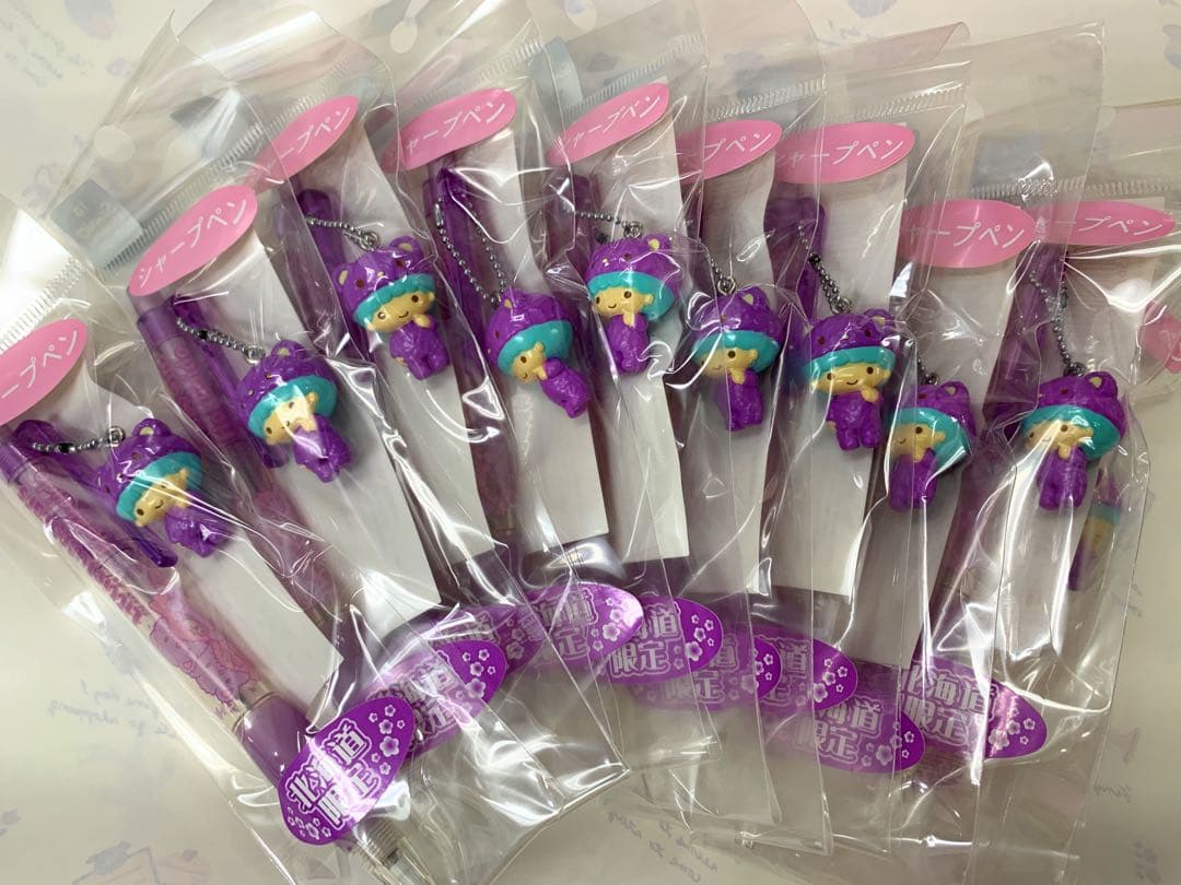 リトルツインスター　キキ＆ララ　北海道限定ラベンダーベア、キキシャープペン10本