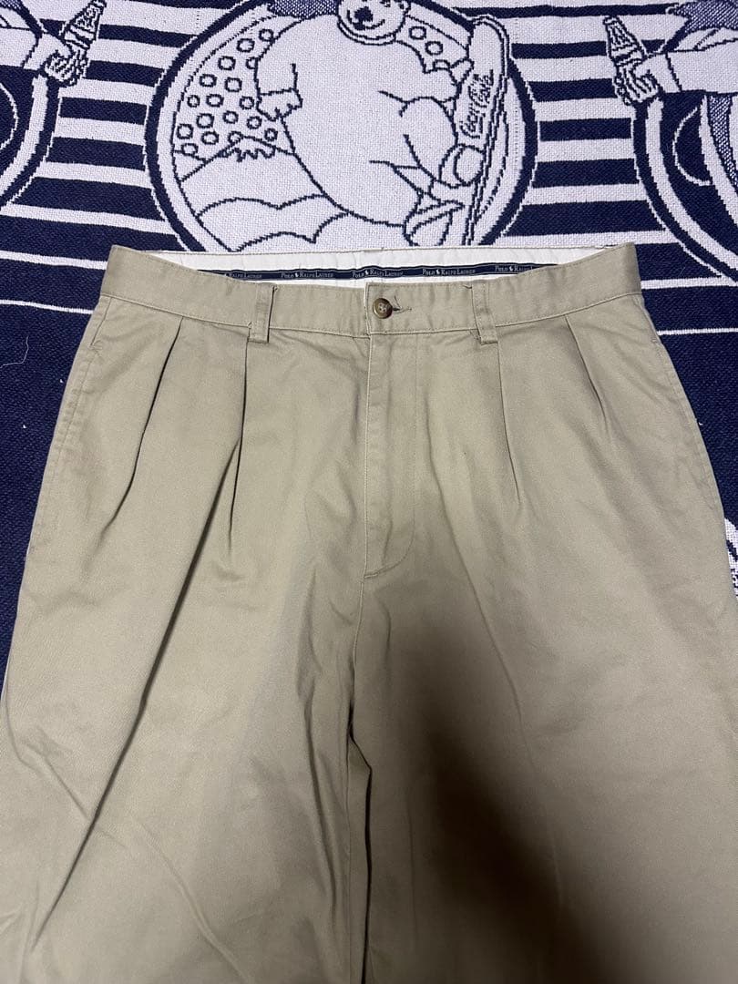 90s usa製 polo Ralph Lauren チノパン　ベージュ　ワイド