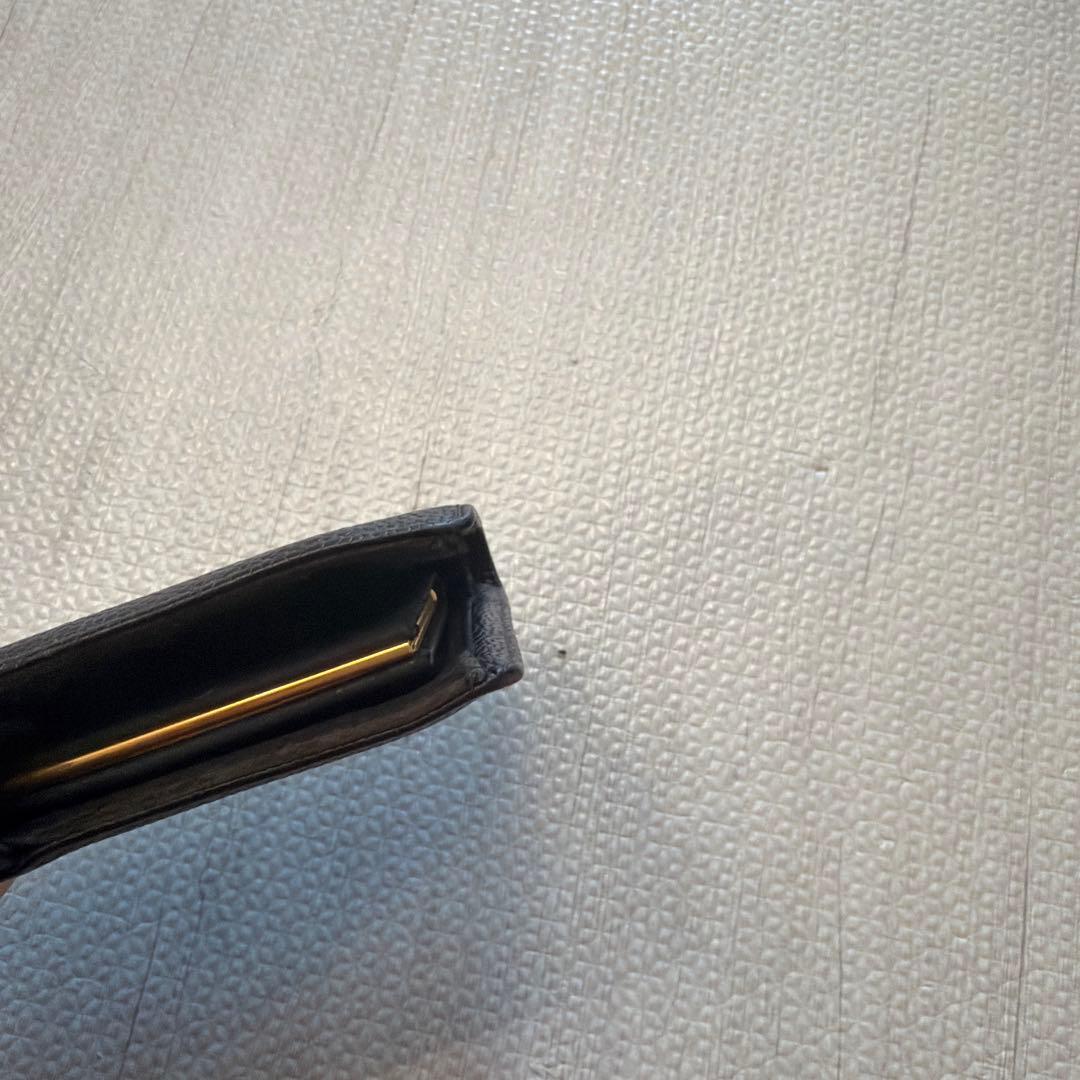CHANEL キャビアスキン　ココマーク　二つ折り　長財布　黒