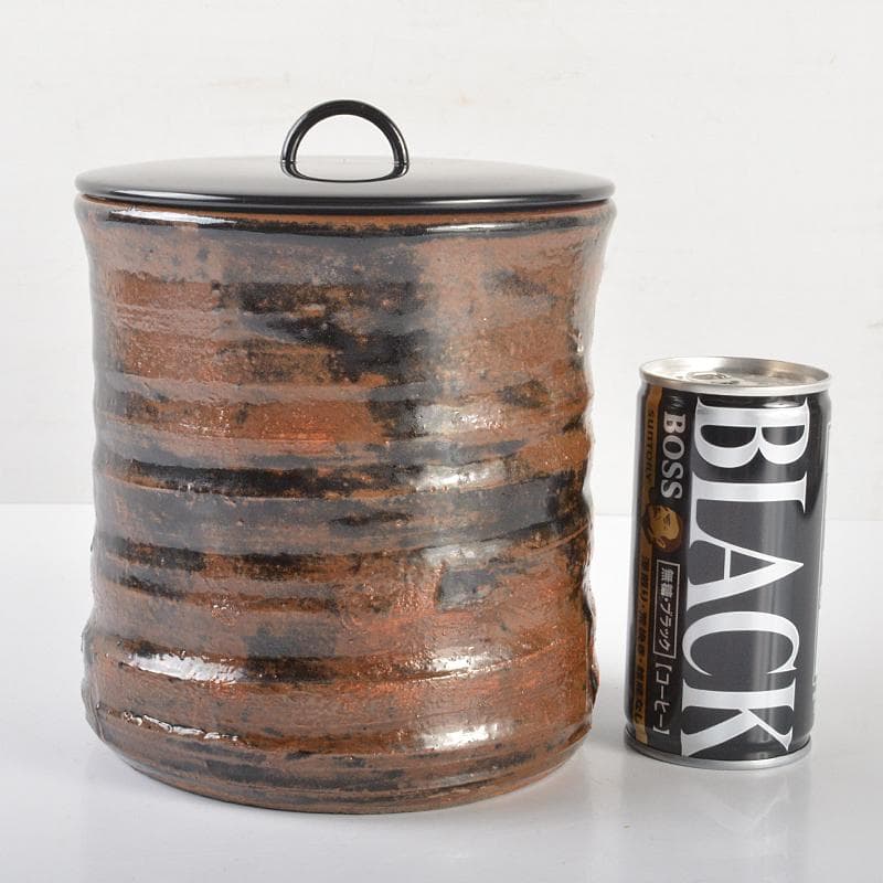 MTaki　古瀬戸祖母懐鉄釉　水指　裏千家十五代鵬雲斎極め箱　MR6575