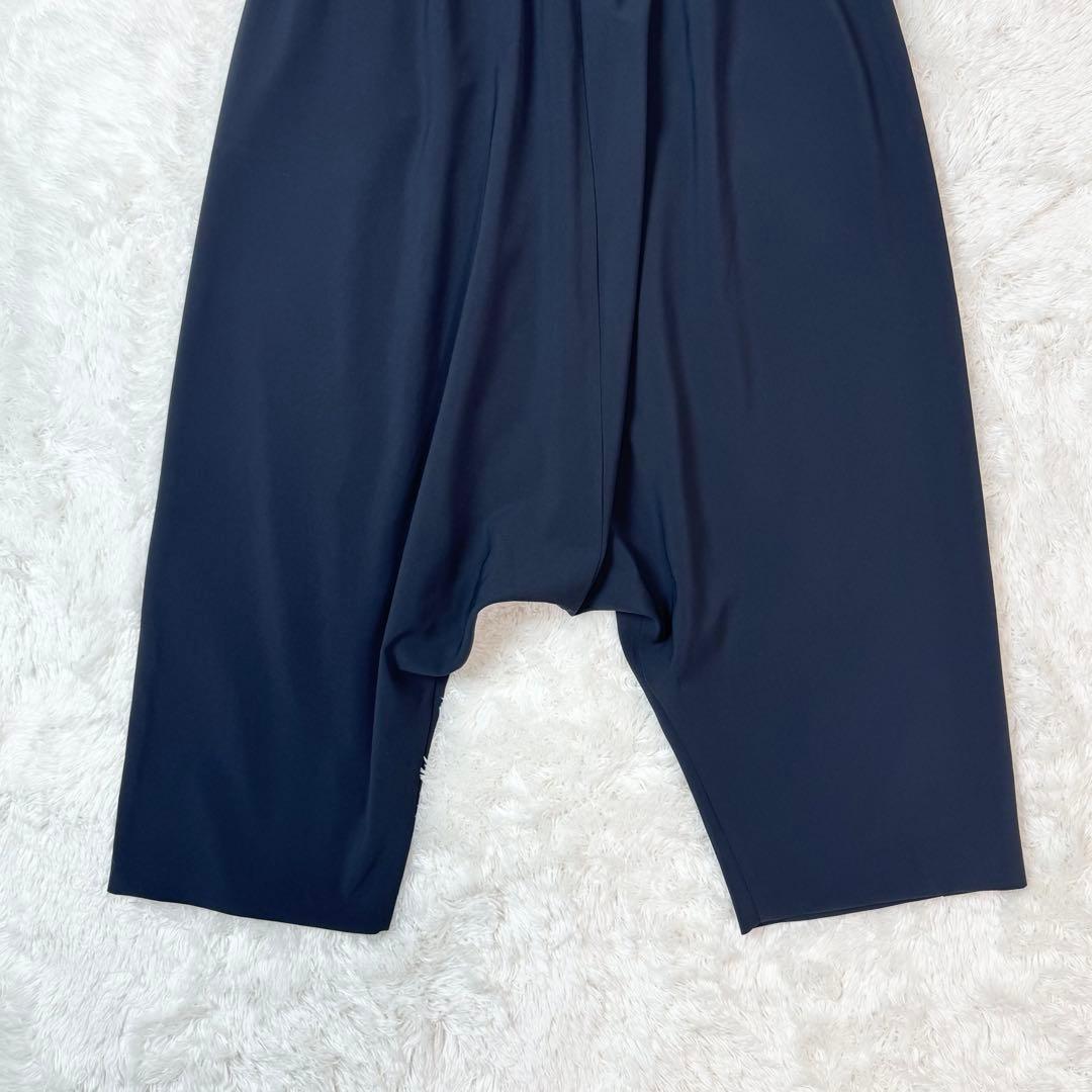 【極良品】ミズイロインド　定番サルエルパンツ　ネイビー　2 ゴム　ストレッチ