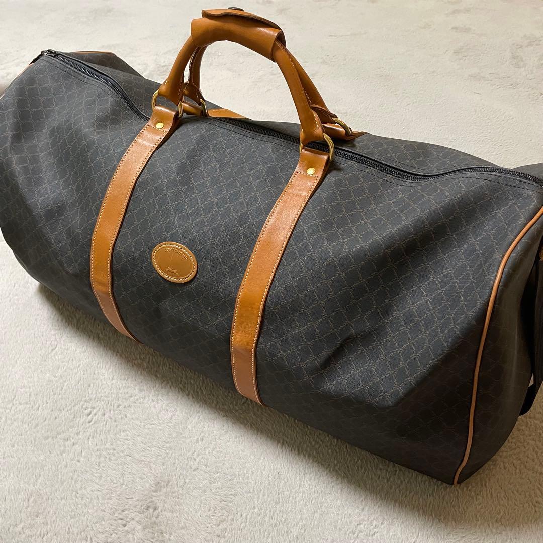 LONGCHAMP ロンシャン ボストンバッグ トラベルバッグ 総柄 2way