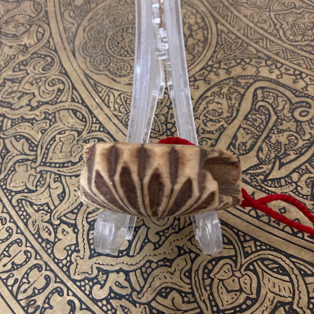 江戸中期〜後期？　古根付け　掲げ物　陶器×天然素材　2点セット