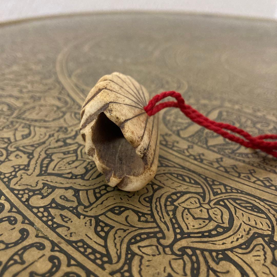 江戸中期〜後期？　古根付け　掲げ物　陶器×天然素材　2点セット