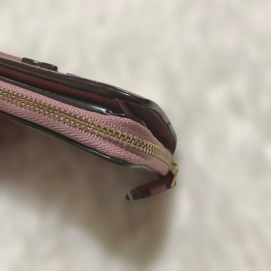 【即発送】美品　トリーバーチ　二つ折り　財布　マックグロー　ピンク　レザー