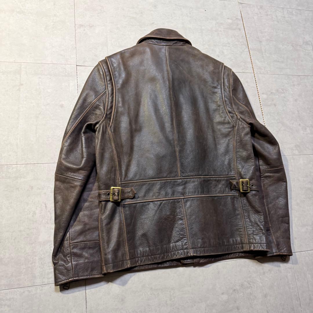 00s Eddie Bauer シングルレザージャケット TALONジップ 本革