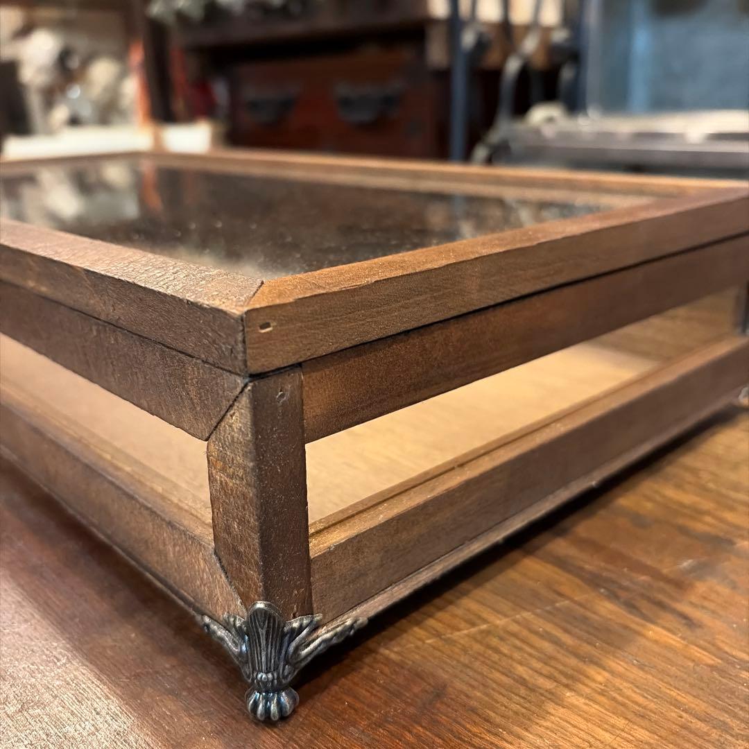 横長4面木製ガラスケース