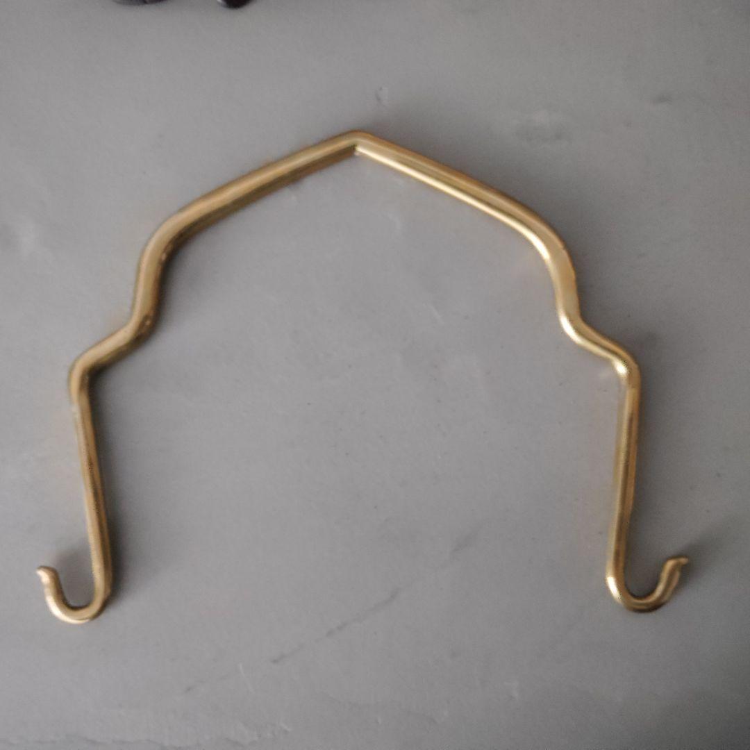 【未使用】茶道具 釣釜用具一式 釜鎖セット 釣手 真鍮製 釜鐶 鉄製 鎖