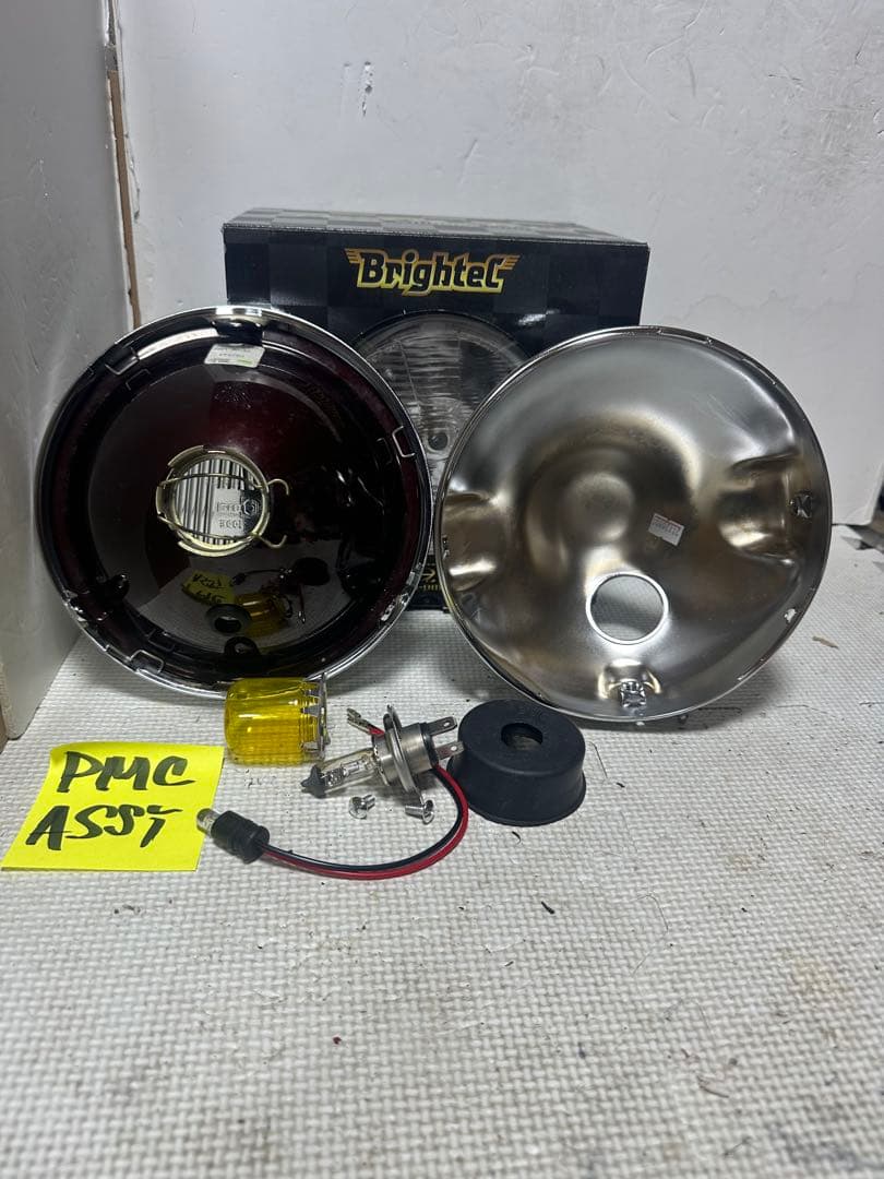 極上品/希少当時物180πシビエ凹レンズ付ヘッドライト/マーシャルCIBIE