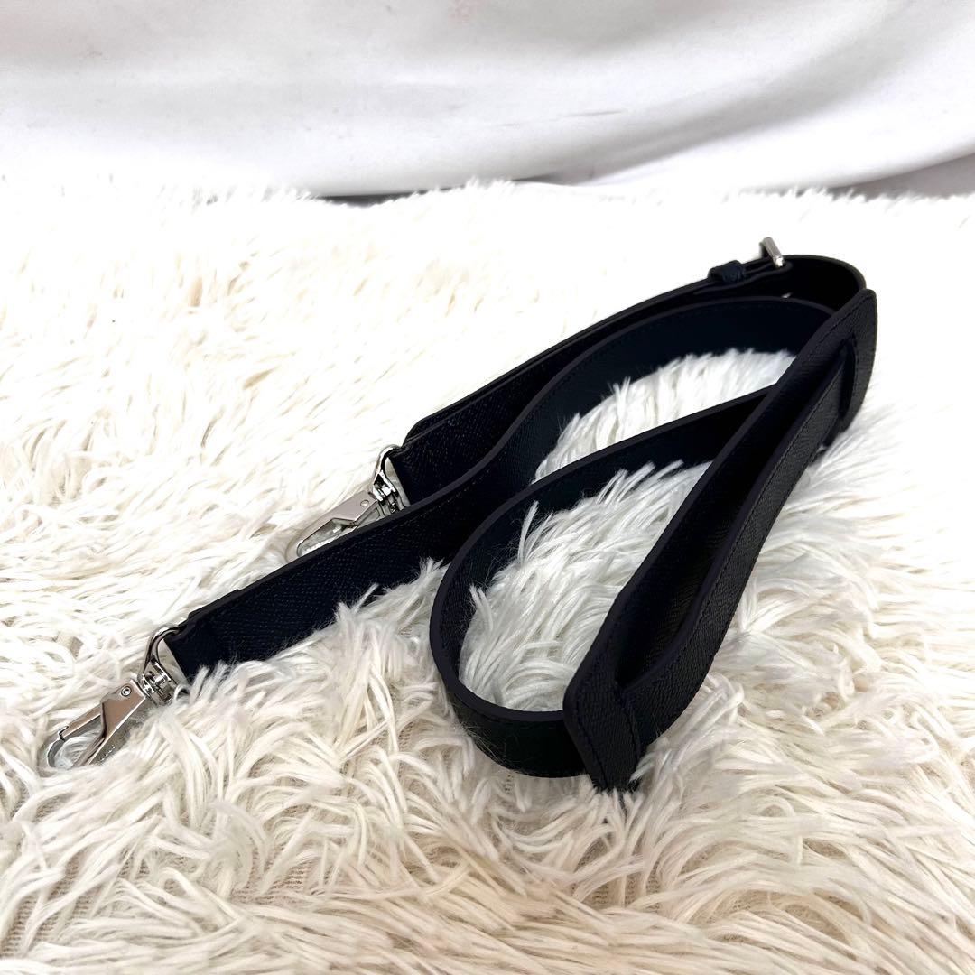 pelle morbida キャピターノ　ブリーフケース　ショルダー　ネイビー