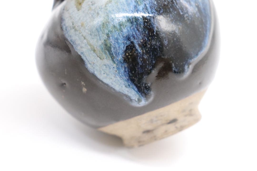 中国　鈞釉蓋耳瓢箪瓶　送料込み0111