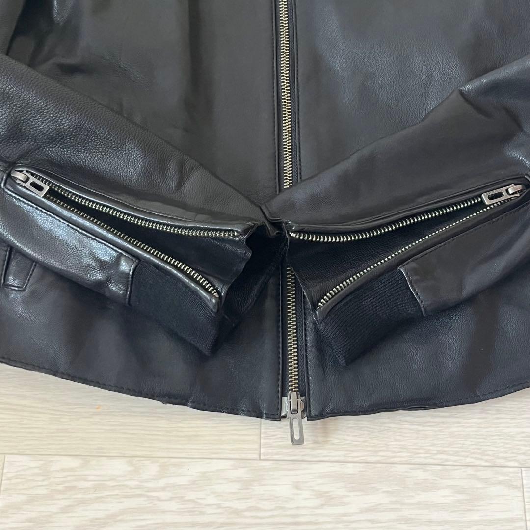 DOMENICO+SAVIO シングルレザー ライダースジャケット 46 やぎ革