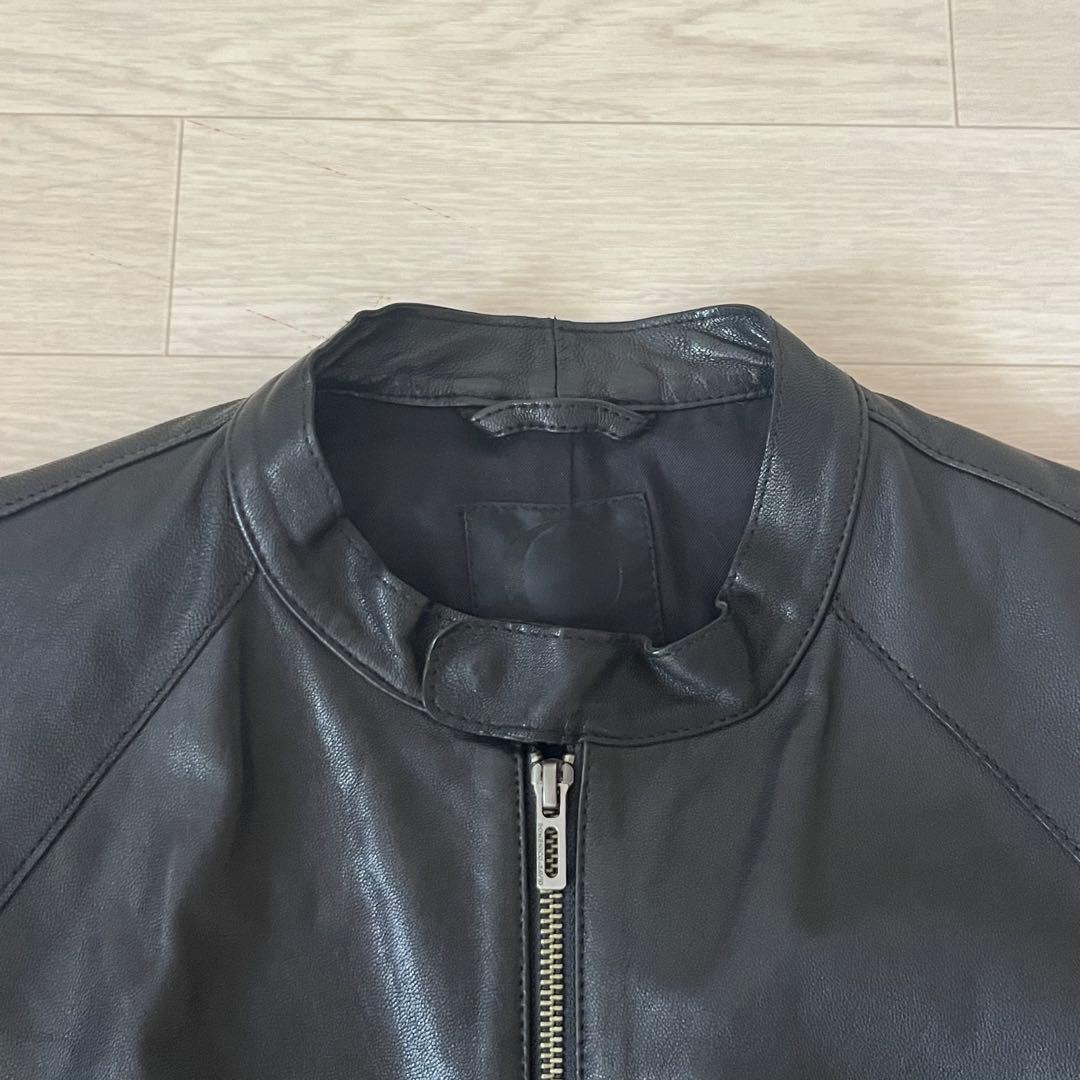 DOMENICO+SAVIO シングルレザー ライダースジャケット 46 やぎ革