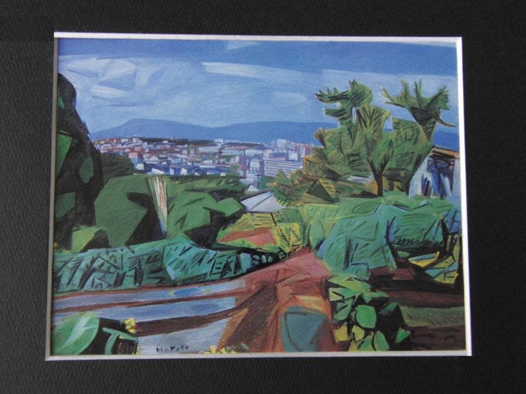 加藤正信、【秋立つ】、希少な額装用画集より、新品額装付