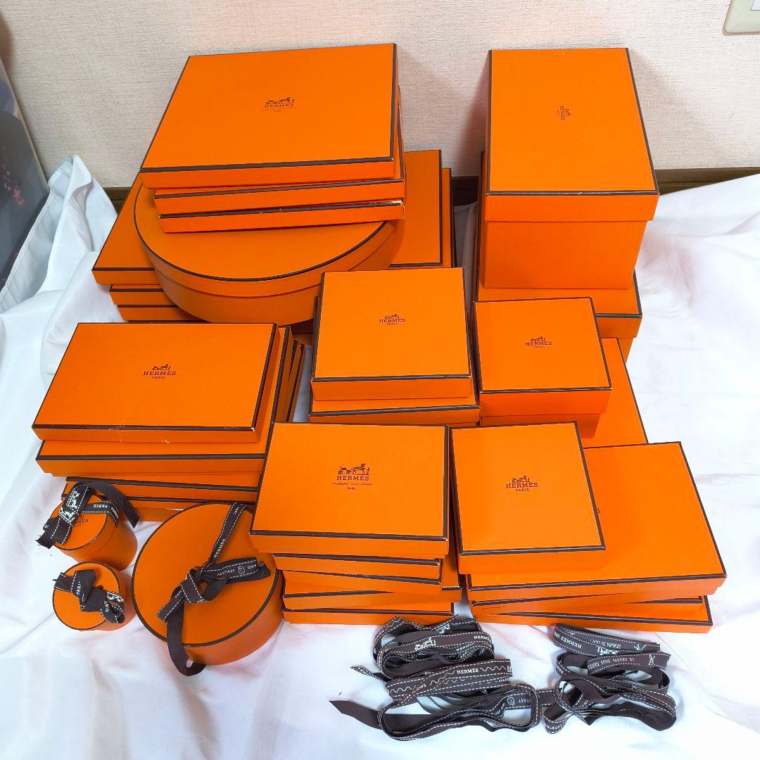 エルメス 空箱 34箱セット リボン7本つき カレ ツイリー