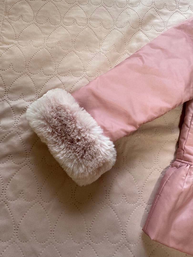 familiar ファミリア ショート中綿コート ピンク 週末限定セール・:*
