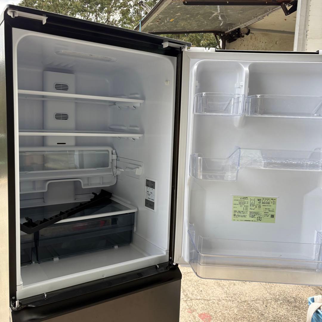 岸170 シャープ ノンフロン冷凍冷蔵庫 SJ-PW37K-H