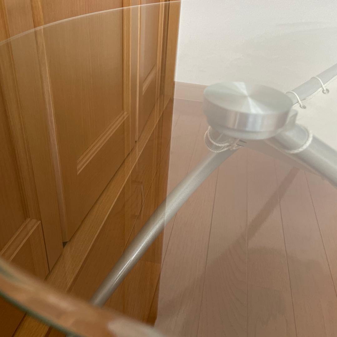 ガラステーブル　楕円テーブル　家具　インテリア