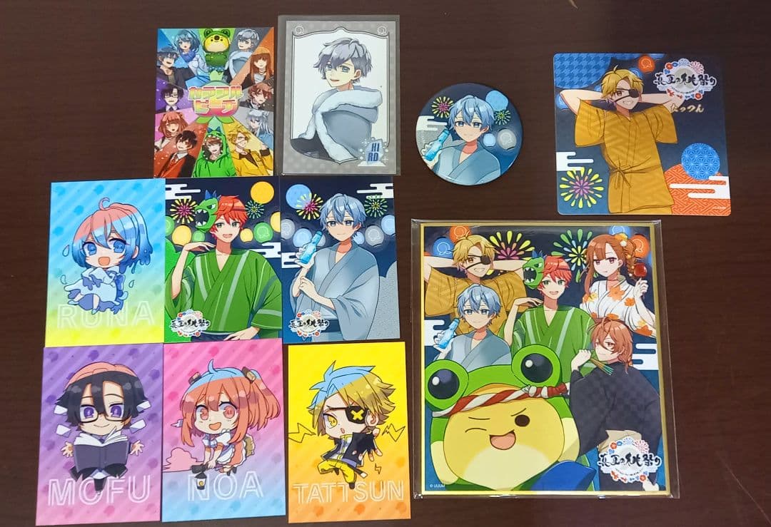 カラフルピーチ　カード　バッチ　夏祭り