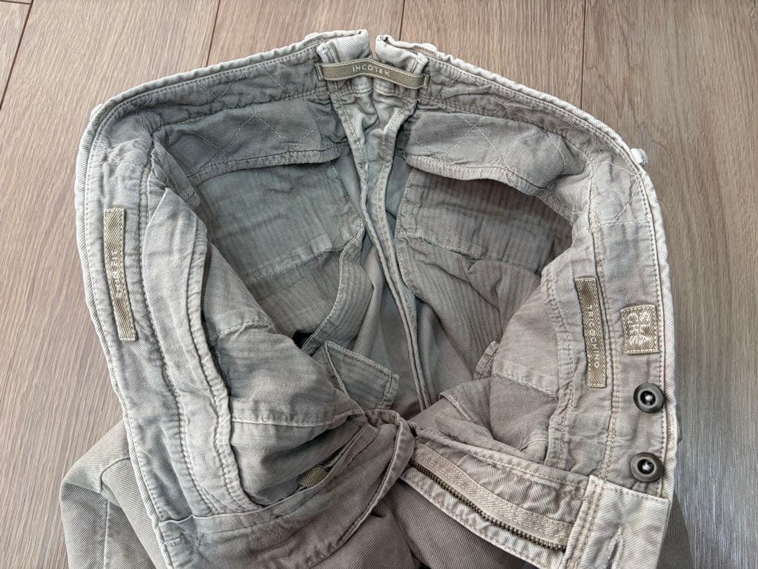 秋冬 INCOTEX SLACKS コットンパンツ 30 カーキベージュ