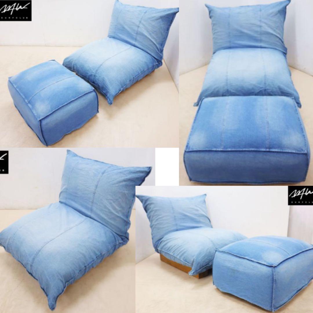 WTWダブルティー カタリナ 1Pソファ＆オットマン テーブル 4点セット