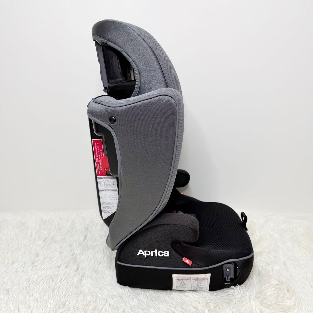 極美品 Aprica エアグルーヴAC ジュニアシート チャイルドシート グレー