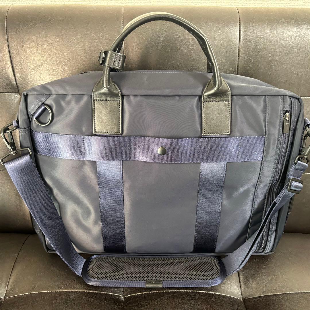 【極美品】PORTER ポーター タイム 3WAY ブリーフケース ネイビー