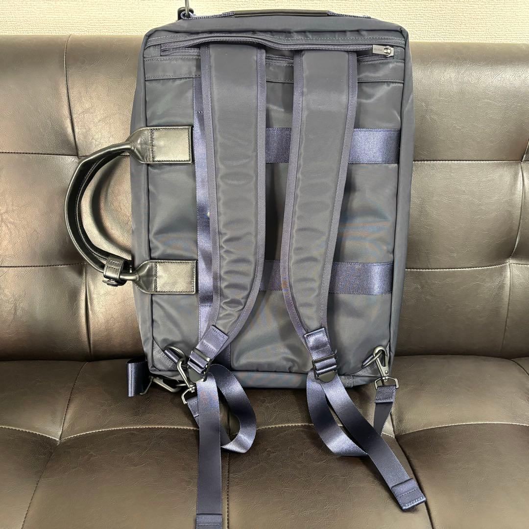 【極美品】PORTER ポーター タイム 3WAY ブリーフケース ネイビー