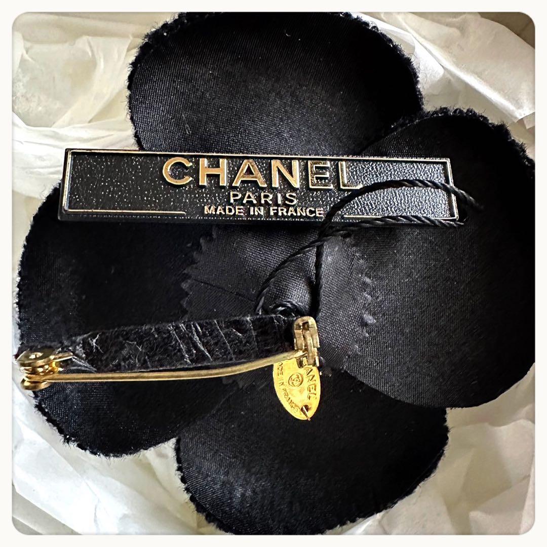 週末限定お値下↓CHANEL カメリア コサージュ ブローチ ブラック 未使用