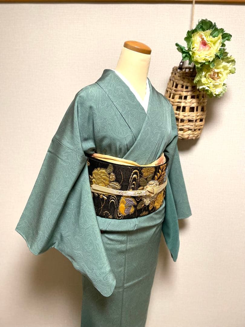 ♦️逸品　辻ヶ花模様　二重太鼓の作り帯