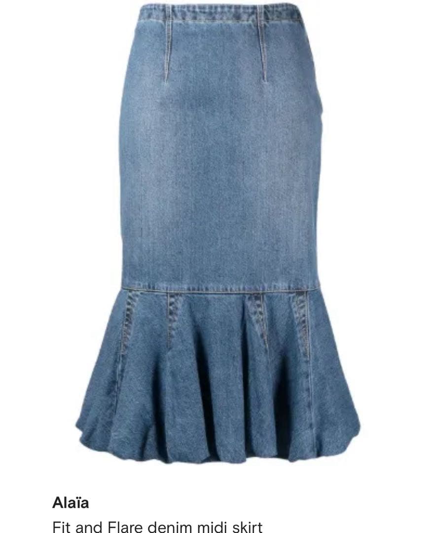 ユ*ニ様 Alaïa アライアFit and Flare デニムスカート