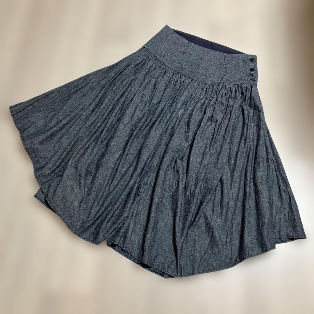 【KAPITAL】ダンガリー　アミッシュパンツ　ガウチョ　サイズ1 岡山児島工場