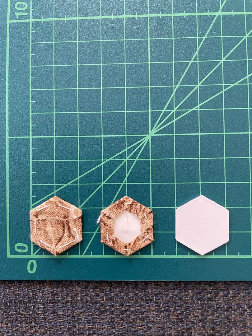 （370）正六角形 パッチワーク 製作途中