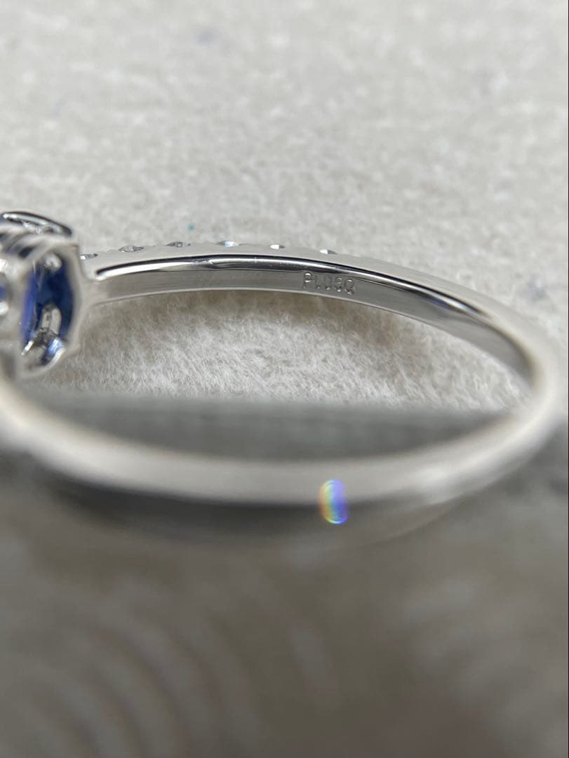 JL123★高級 非加熱コーンフラワーブルーサファイア0.4ct リング 鑑付