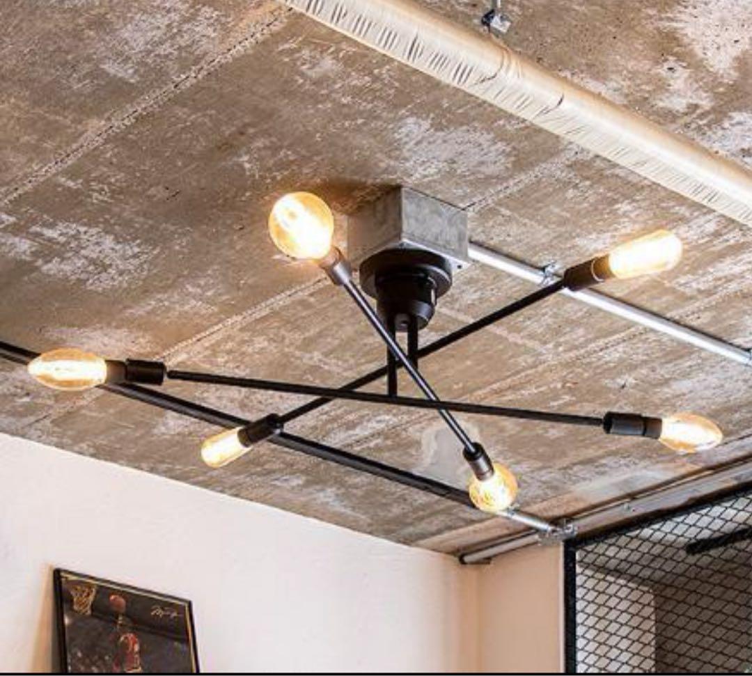 シーリングライト 照明 リモコン付き ライト 6灯 LED電球付き