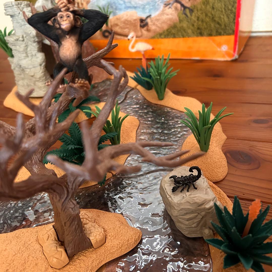 シュライヒ ワイルドライフ 42321 水飲み場での大冒険!サバンナビッグセット