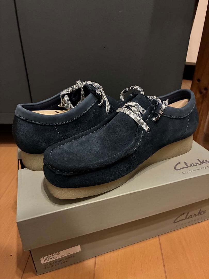 Clarks WallabeeEVO ネイビー スエード ワラビー UK6