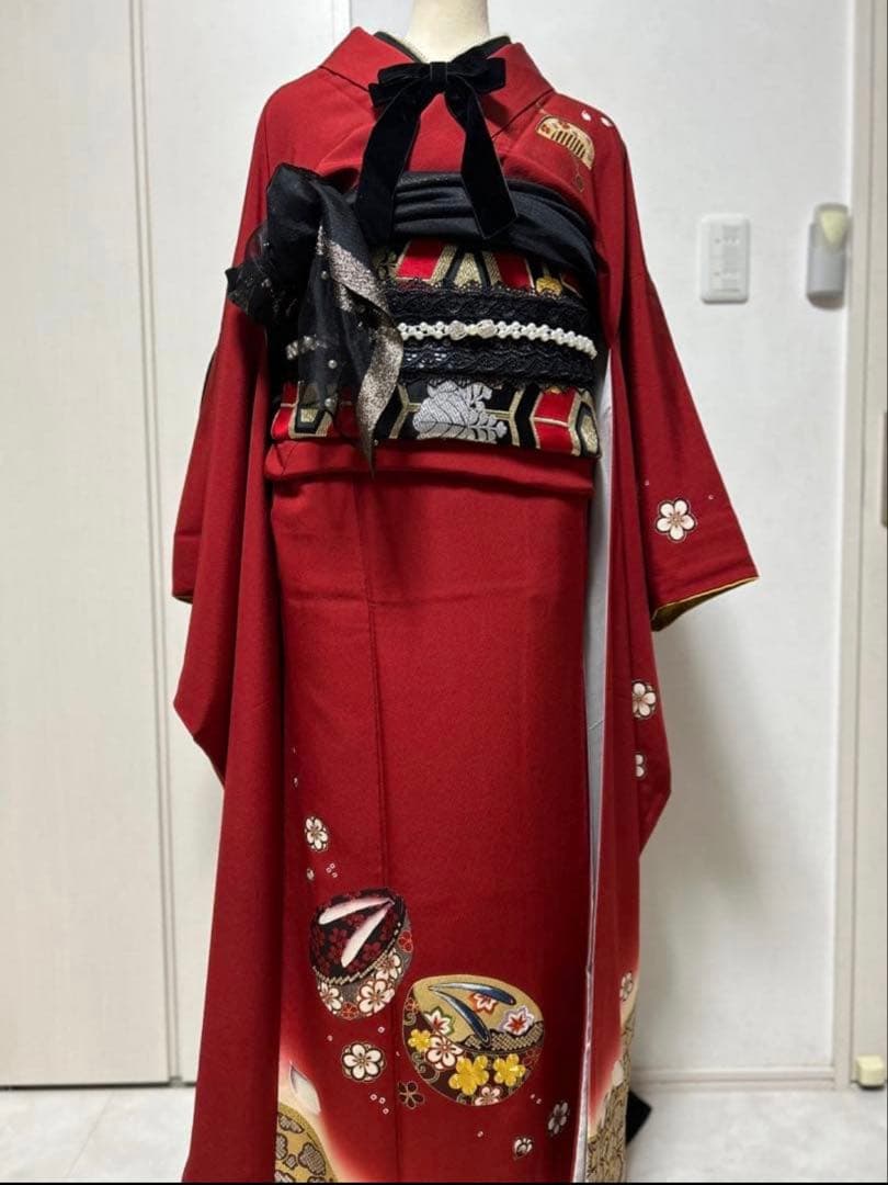 米　赤系　振袖フルセット